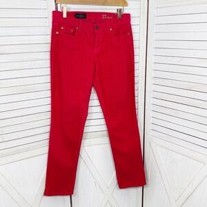J. Crew Matchstick Micro Corduroy Pants Low Rise Red 27